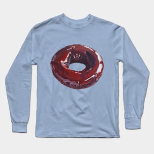 Double Chocolate Donut painting (no background) Long Sleeve T-Shirt